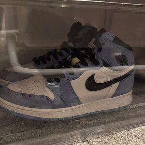 Nike High-Top Sneakers in Light Blue and White